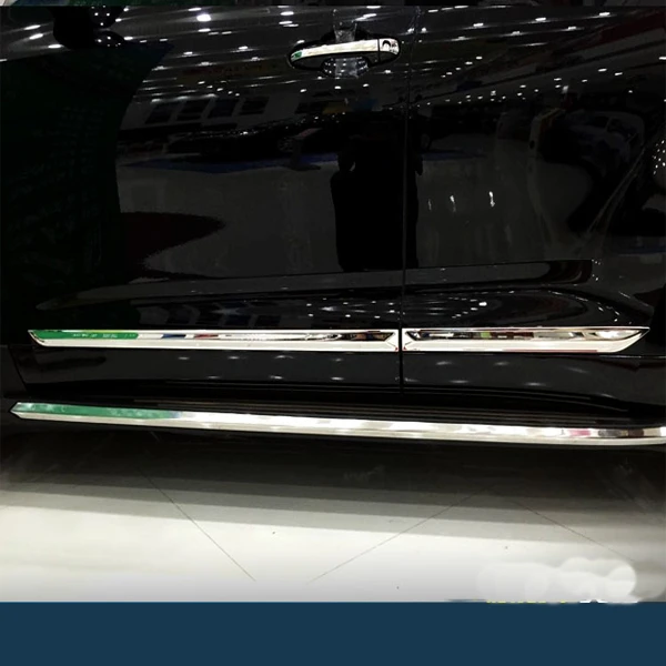 4 шт. SUS304 корпус из нержавеющей стали боковой формы отделка автомобиля Стайлинг крышка аксессуары для Toyota Kluger-17