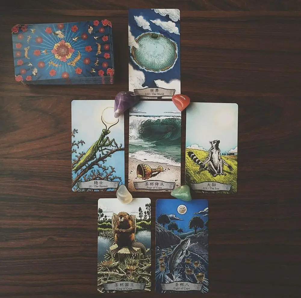 Новое животное тотем настольная игра Карты Таро Высокое качество бумаги 78 шт