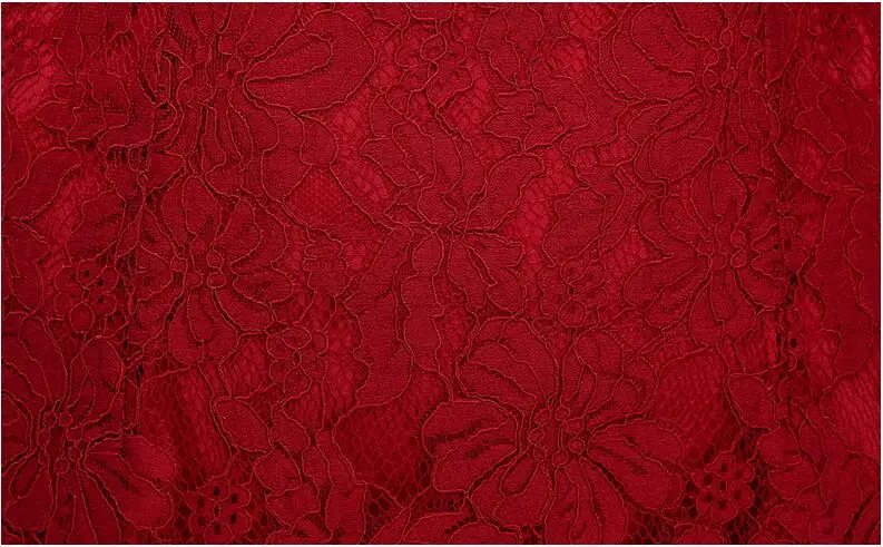 

Traditional Chinese Lace Dress Women's Red Cheongsam Size S to 3XL