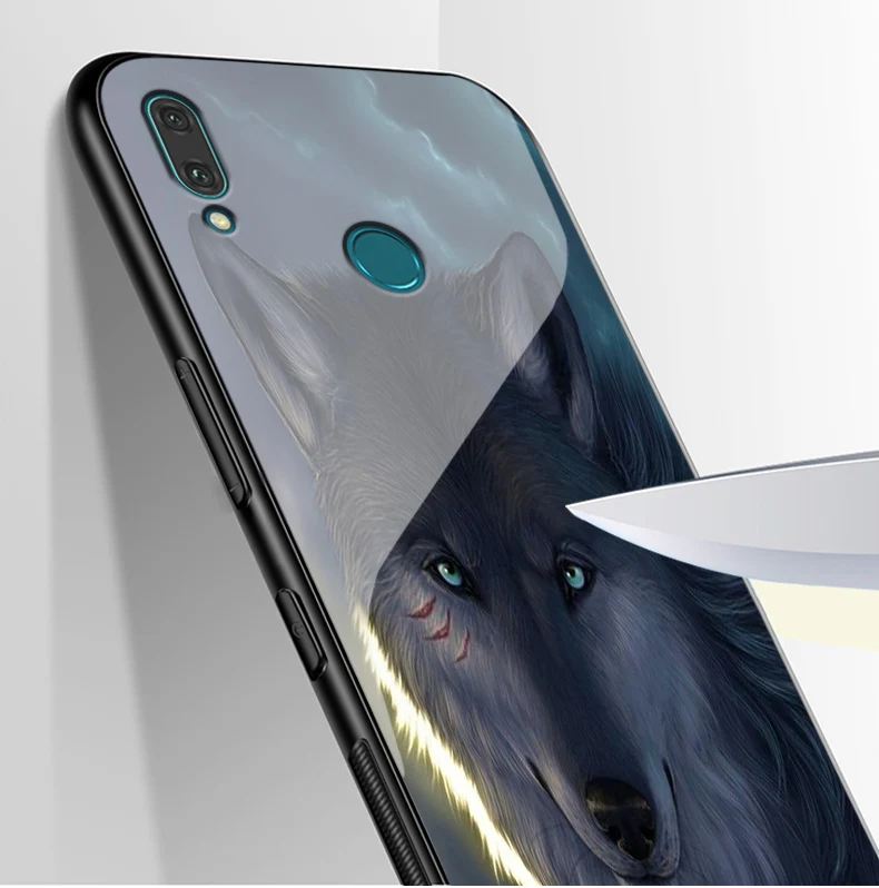 Для huawei P Smart чехол для оргстекло PC чехол для телефона черный ТПУ бампер для huawei Honor 10 Lite Крышка P Smart 6,21