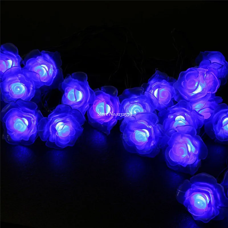 Солнечный светодиодный строки 22 м 200 Романтический Роза открытый гирлянды