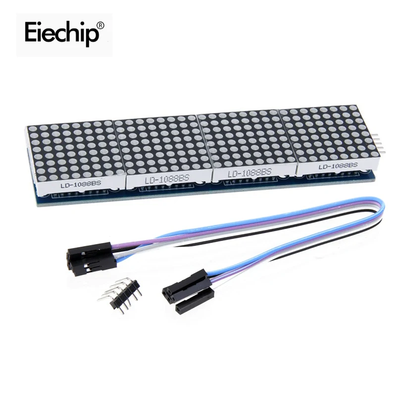 MAX7219 матричный модуль для Arduino микроконтроллер 4 в одном светодиодный дисплей 5P линия MAX7219 дисплей 8x8 Матрица Diy Электронный