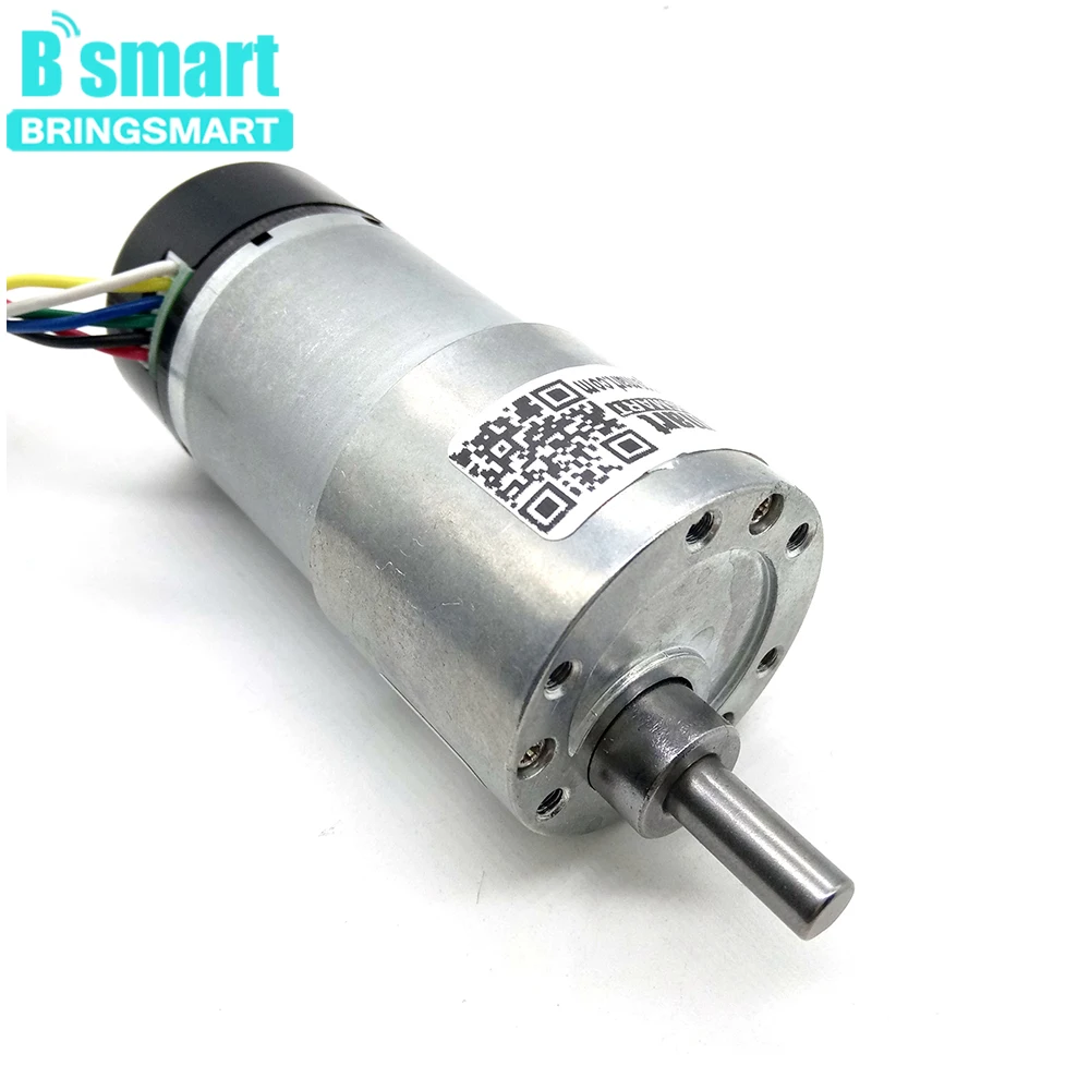 Bringsmart JGB37 3530GB 24 В постоянного тока Малый мотор редуктор 1600 об/мин энкодер 12 в
