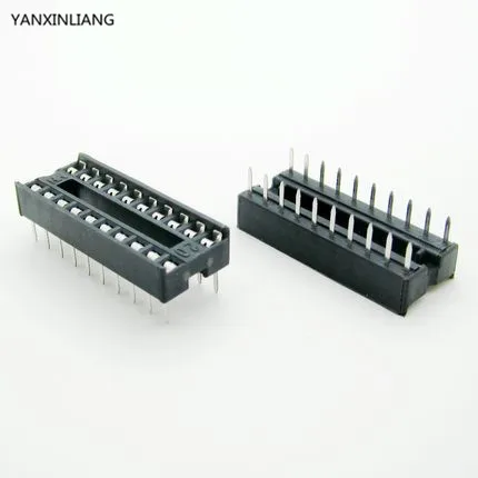 

24PCS/Lot 20 Pin DIP Square Hole IC Sockets Adapter 20Pin Pitch 2.54mm Connector