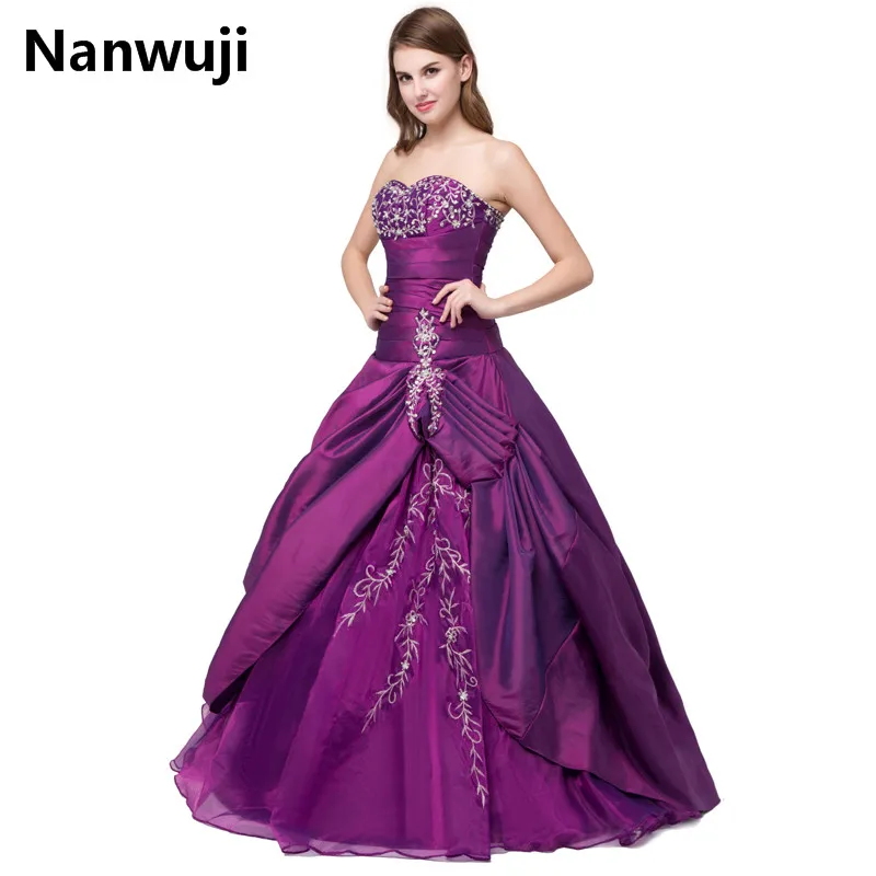 Дешевое бальное платье для девушек милые бальные платья 16 из органзы фиолетовые