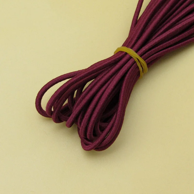 Winered 30 м x 2,5 мм экологически чистый круглый эластичный шнур мягкий эластичный шнур для одежды пояс для брюк резинка DIY аксессуары для одежды - Цвет: Winered