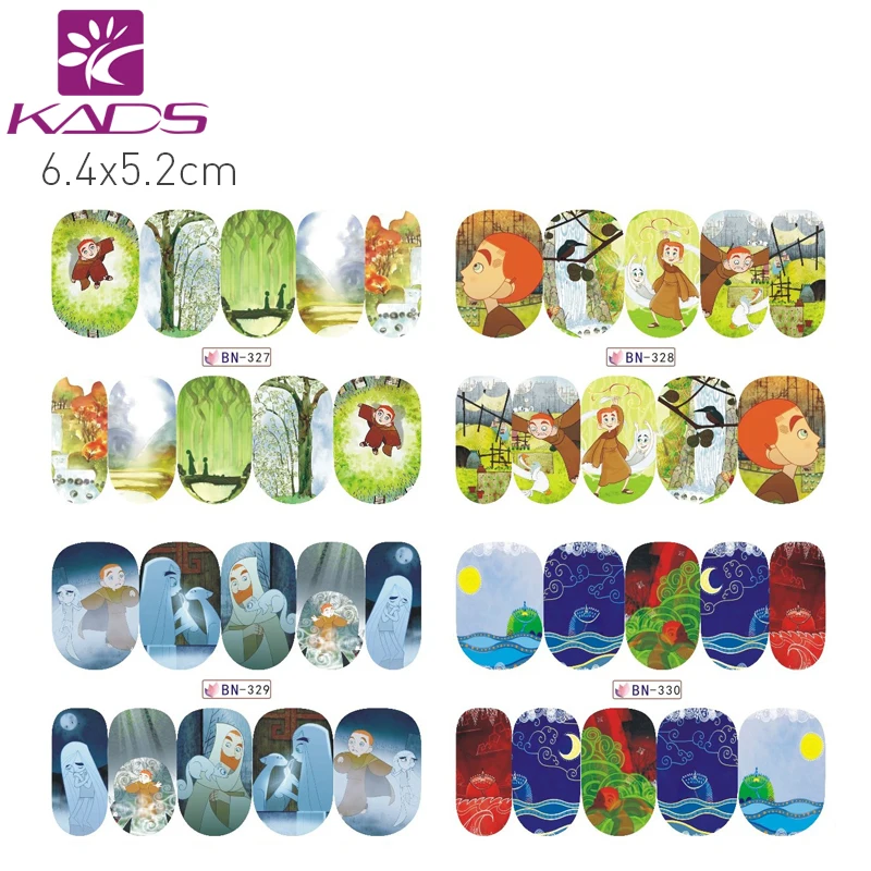 KADS BN325 336 секреты Келл Дизайн Мультфильм Симпатичные Полное Покрытие Nail Art Воды