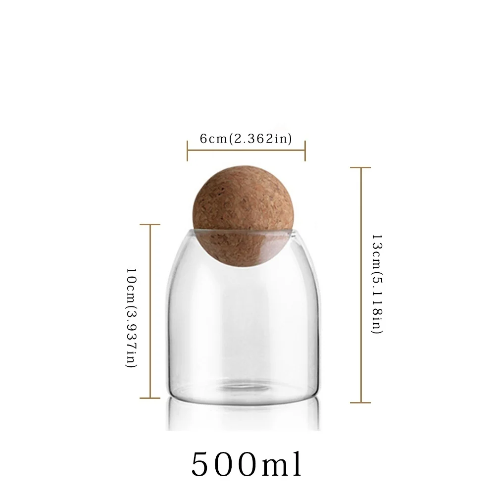 500ml Кухонные керамические банки для хранения с крышкой специи сахар для конфет и чая кофе зерновые контейнер для стеклянных банок диспенсер Органайзер банок - Цвет: 500ml