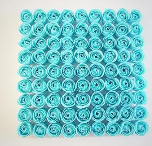 blue 81 шт./компл. ароматические для ванной мыло Роза декоративные цветы мыло лепесток свадебной подарок ко Дню Святого Валентина свадебные принадлежности - Цвет: blue