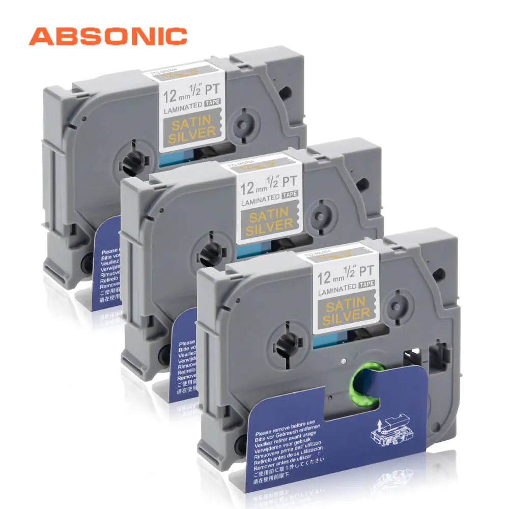 Absonic 2 шт. TZe-MQ934 возможна печать на ленте для лент Brother TZe MQ934 TZ-MQ934 золото атласном