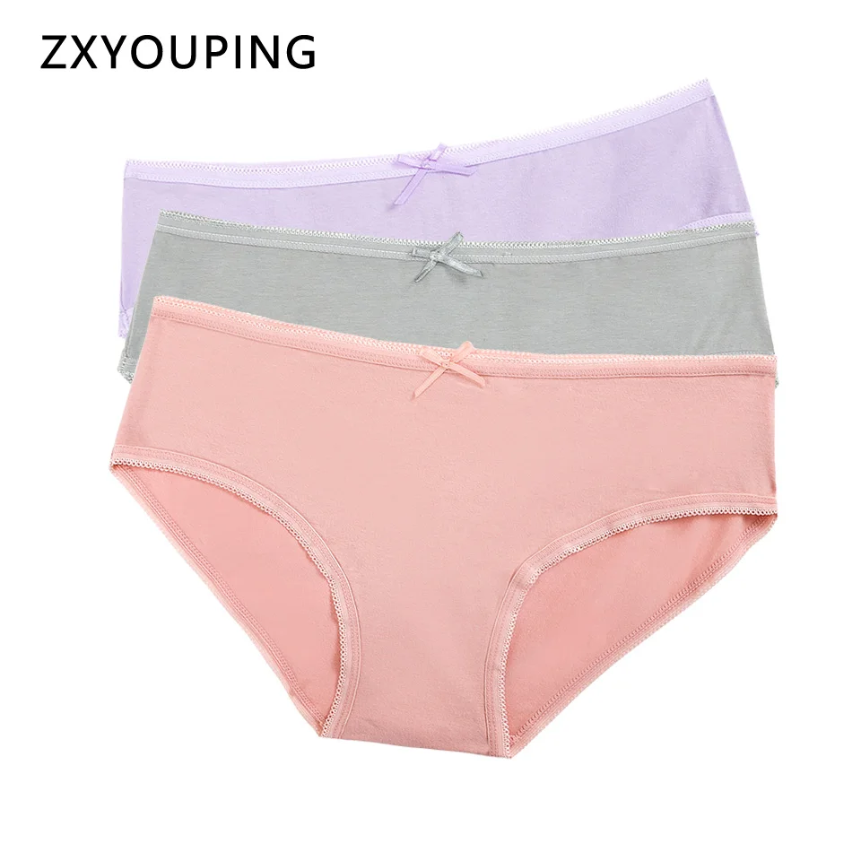 3 шт./партия студенческие трусики бесшовное хлопковое нижнее белье женские