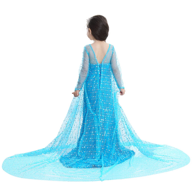 Высокое качество Новинка 2017 года платье Эльзы на заказ костюмы принцессы из