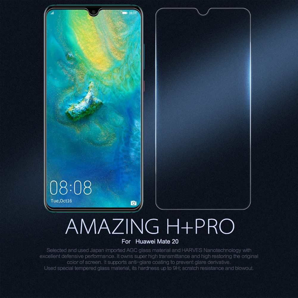 Защитная пленка для экрана huawei mate 20 из закаленного стекла Nillkin Amazing H+ Pro 0,2 мм 2.5D стекло для huawei mate 20 подарочная пленка для камеры