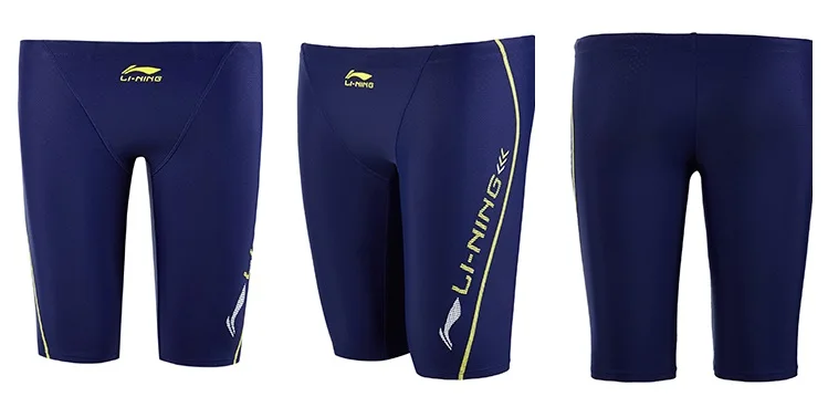 LI-NING, новинка, профессиональные мужские конкурентоспособные плавки, одежда для плавания, мужские брендовые одноцветные Шорты для плавания, Гидрошорты для плавания размера плюс