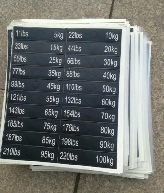 Весовые ярлыки для стека белые цифры на черном фоне весовые наклейки|Аксессуары|