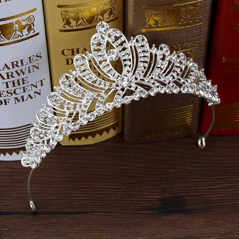 crown headband Розовое золото, украшения для волос, розовый кристалл, свадебная богиня, корона, жемчуг, цветок, стразы, свадебная тиара, повязка на голову для женщин, свадебное торжество - Окраска металла: crown headband