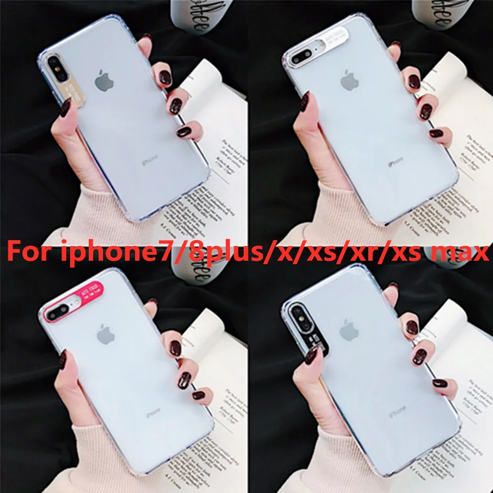 Мягкий чехол из ТПУ для iphone 7 8 plus X s max Xr чехлы XS Прозрачный Простой цветной