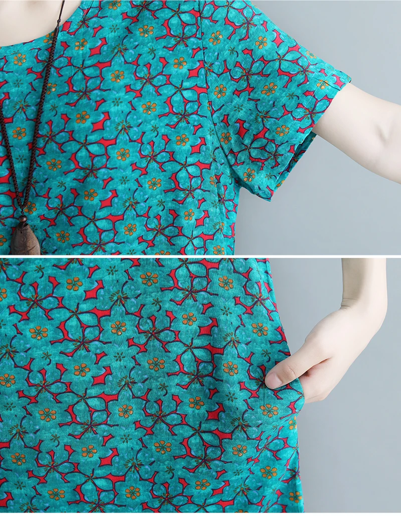 Женское шифоновое платье с коротким рукавом свободное повседневное большого