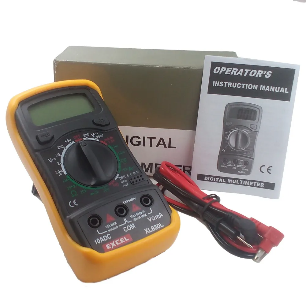 Цифровой мультиметр XL830L портативный Амперметр для измерения напряжения и