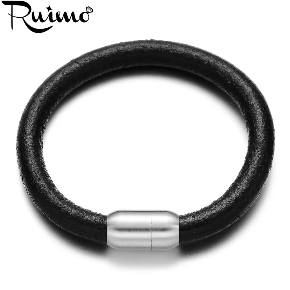 Браслеты из натуральной кожи RUIMO 5 типов 8 мм бусины с большим отверстием женский и