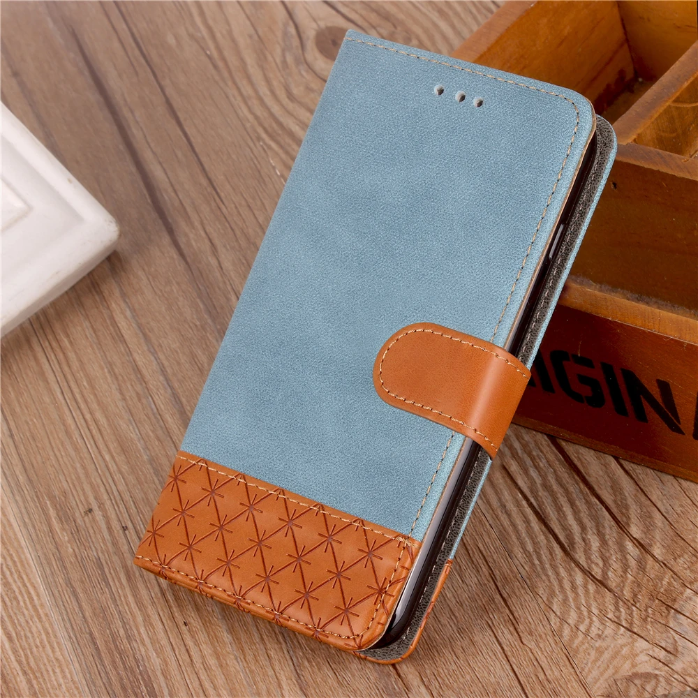 Для Xiaomi Redmi 4x флип чехол Женские Кошельки кожаный Ассорти Цвета деним узор полный