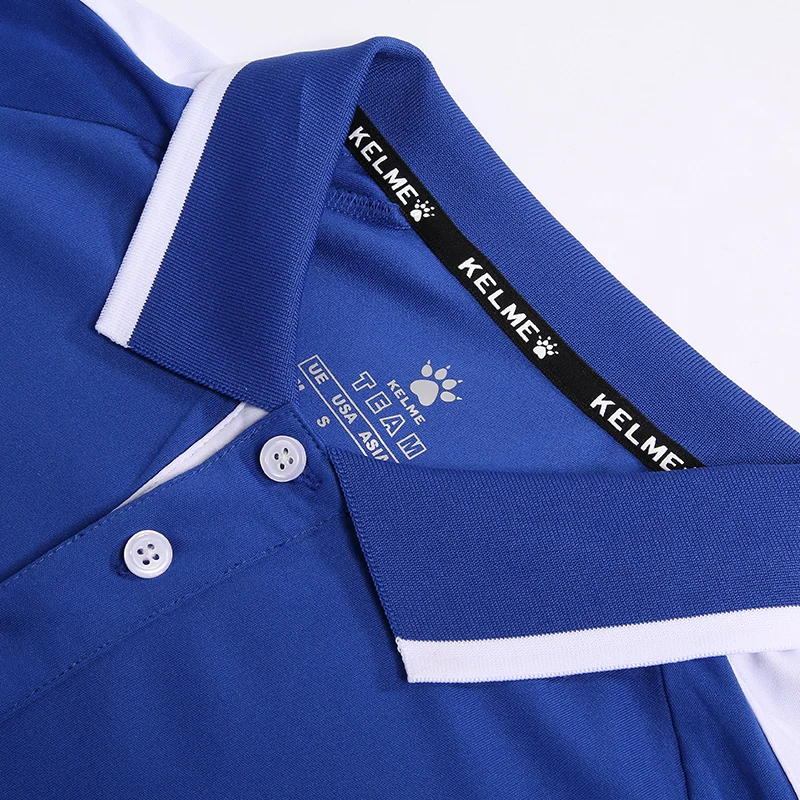 KELME мужская летняя тренировочная одежда, спортивные рубашки с коротким рукавом, топы поло 3871004