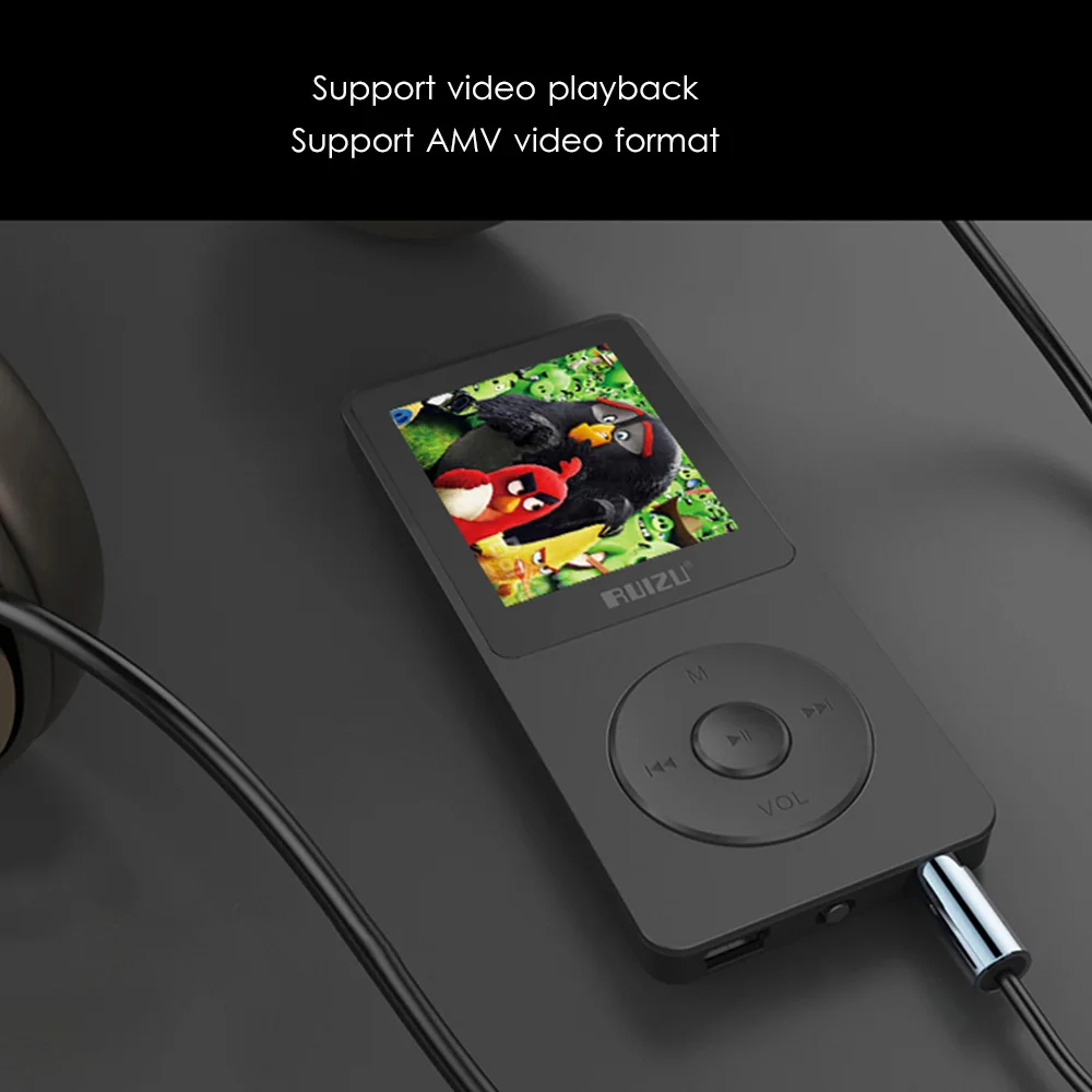 Mp3 плеер RUIZU X02 музыкальный mp3 с кнопкой Micro SD карта 64 ГБ подходит к PLAYFX AVI WMA JPG BMP TXT WAV