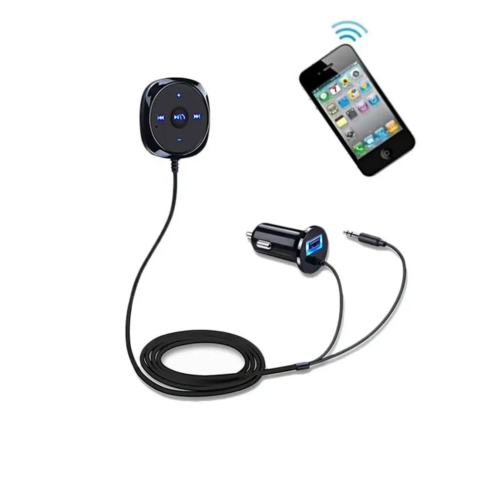 Автомобильный комплект Bluetooth приемник FM передатчик Поддержка громкой связи mp3