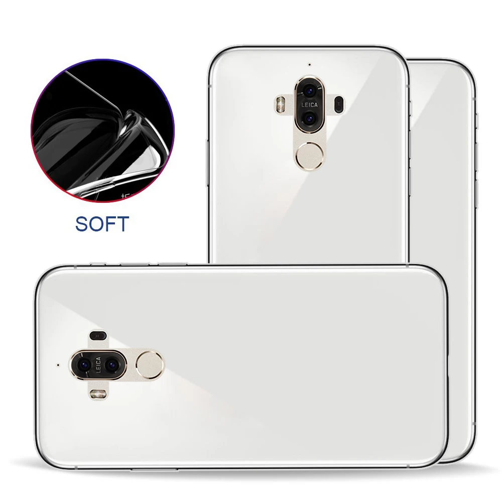 For huawei mate 9 simple solid color protective cover transparent mobile phone soft shell |