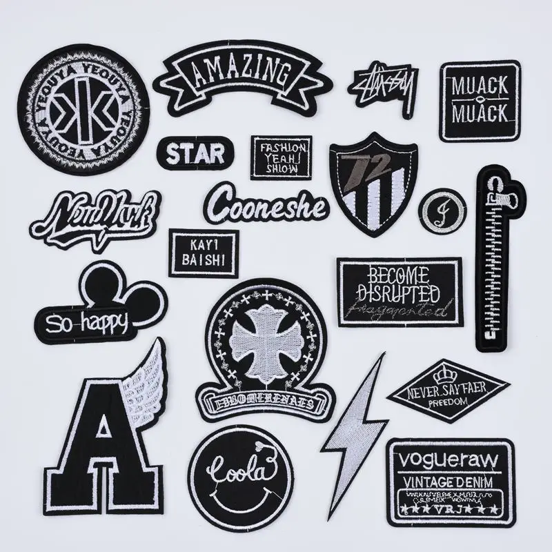 Взрывы вышитые цветочный логотип буквы нашивка на одежду аксессуары для одежды