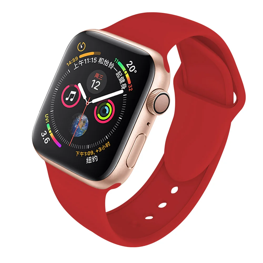 Grand Red Ремешок SCELTECH для apple watch band 4 3 Iwatch band 38 мм 42 мм для apple watch ремешок 44 мм 40 мм спортивный силиконовый браслет ремешок для часов - Цвет: Grand Red
