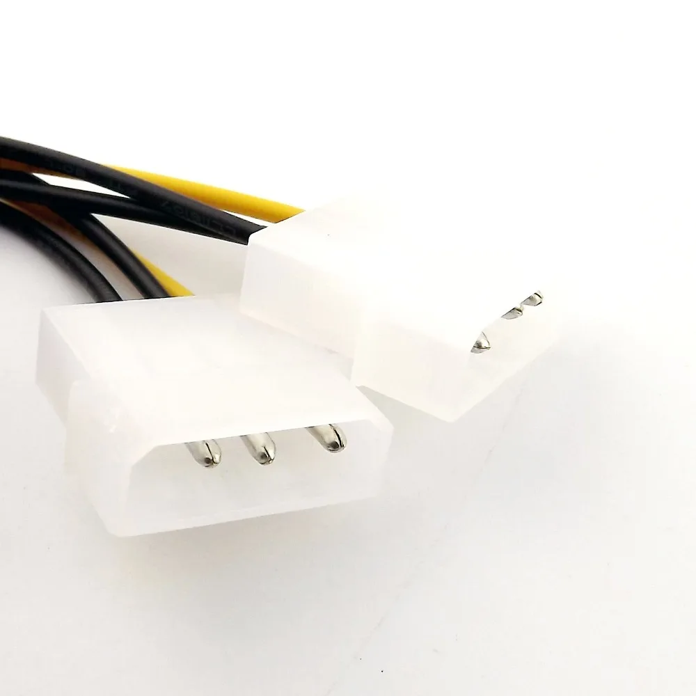 10-контактный двойной 4-контактный преобразователь питания Molex в 6-контактный PCI-E