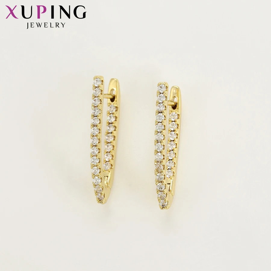 Xuping Hoop Earrings Synthetic Cubic Zirconia Vintage Jewelry for Women Romantic Christmas Gifts S63.4-97445