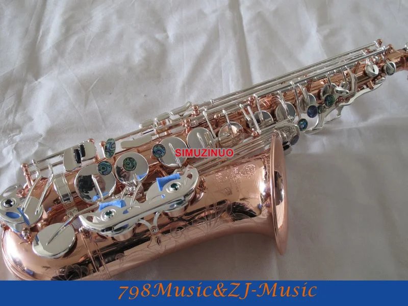 

Искусственный золотой альт Sax Eb Саксофон Abalone Shell Key с оформлением