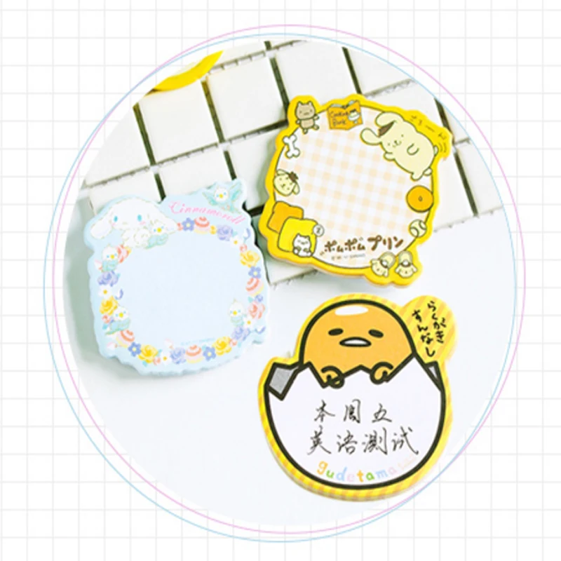 30 шт./упак. японский мультфильм, которая проигрывает мелодии из Gudetama Блокнот клейкая бумага для заметок Стикеры кавайный блокнот для записей, офисные школьные принадлежности