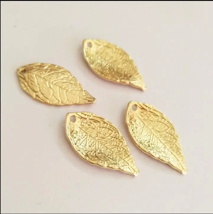 20 шт./лот 25*13*1 мм подвески в виде листиков Металлические Подвески Pandent ожерелье