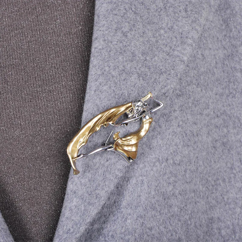 Funmor танцевальная брошь с дизайном девочка Foe Женская Мужская из эмалированного