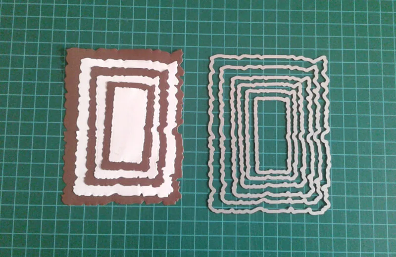 Винтажная прямоугольная рамка 5 шт./компл. металлические режущие трафареты для