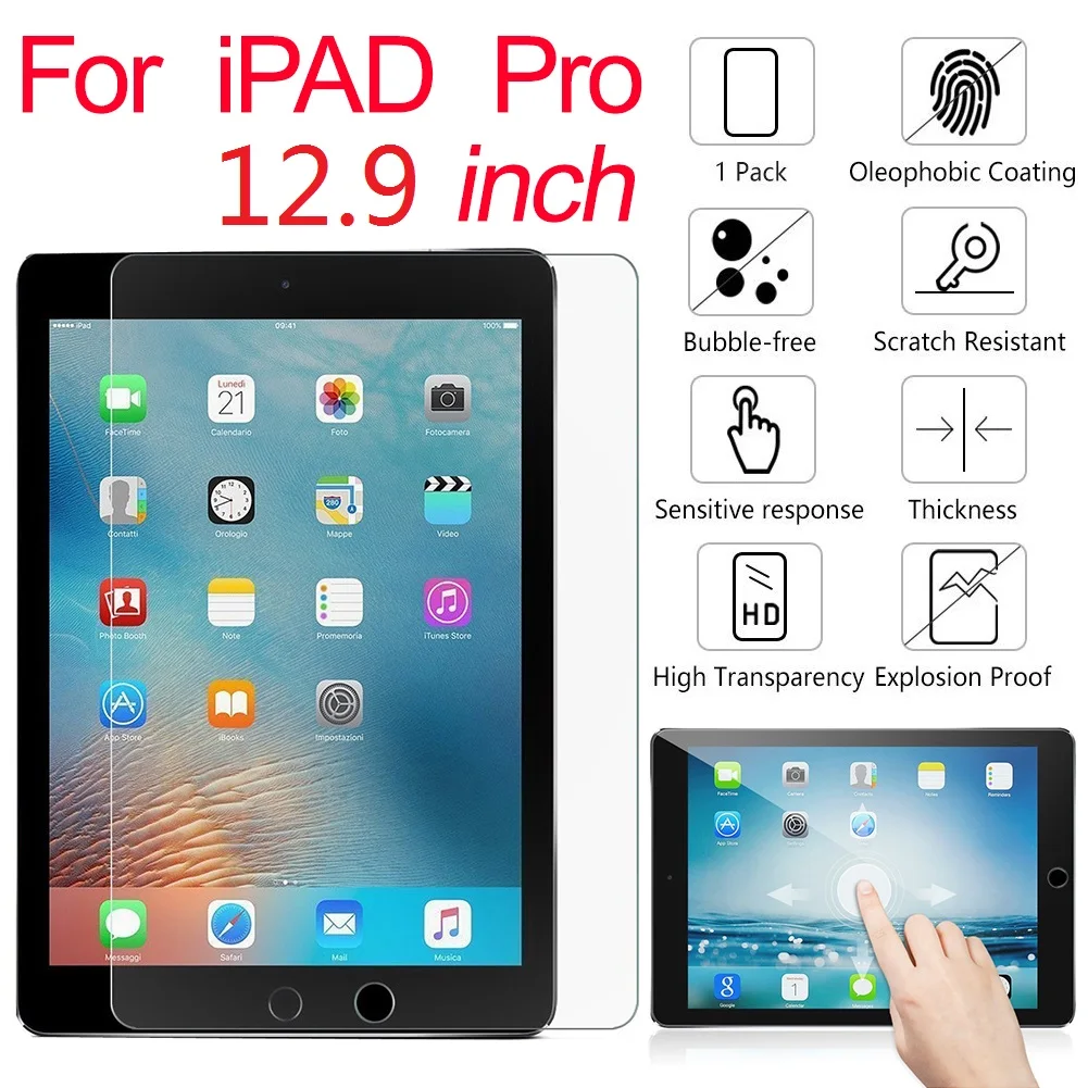 Закаленное стекло 9 H HD для Apple, Защита экрана для IPad, защита от царапин, защита от ударов, Защита экрана для IPad Pro 12,9