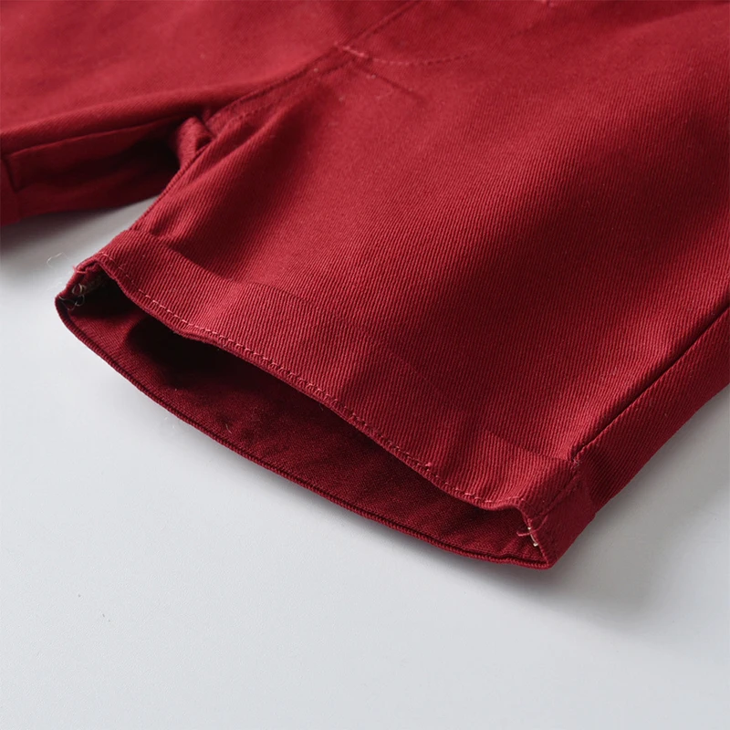 Детский костюм для маленьких мальчиков новая летняя синяя рубашка + красные