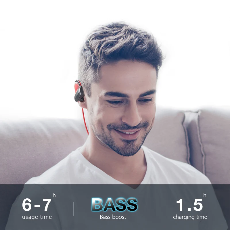 Спортивные Bluetooth наушники CBAOOO беспроводные водонепроницаемая гарнитура с