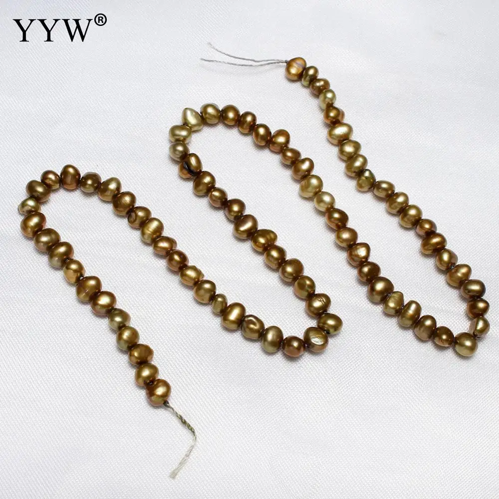 

Cultured Potato Freshwater Pearl Beads Coffee Color 4-5mm Approx 0.8mm Sold Per Approx 15 Inch Strand for DIY Jewelry Making