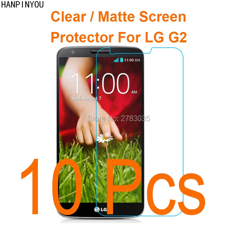 10 шт./лот для LG G2 5 2 &quotHD Прозрачная/Антибликовая матовая защитная пленка экрана