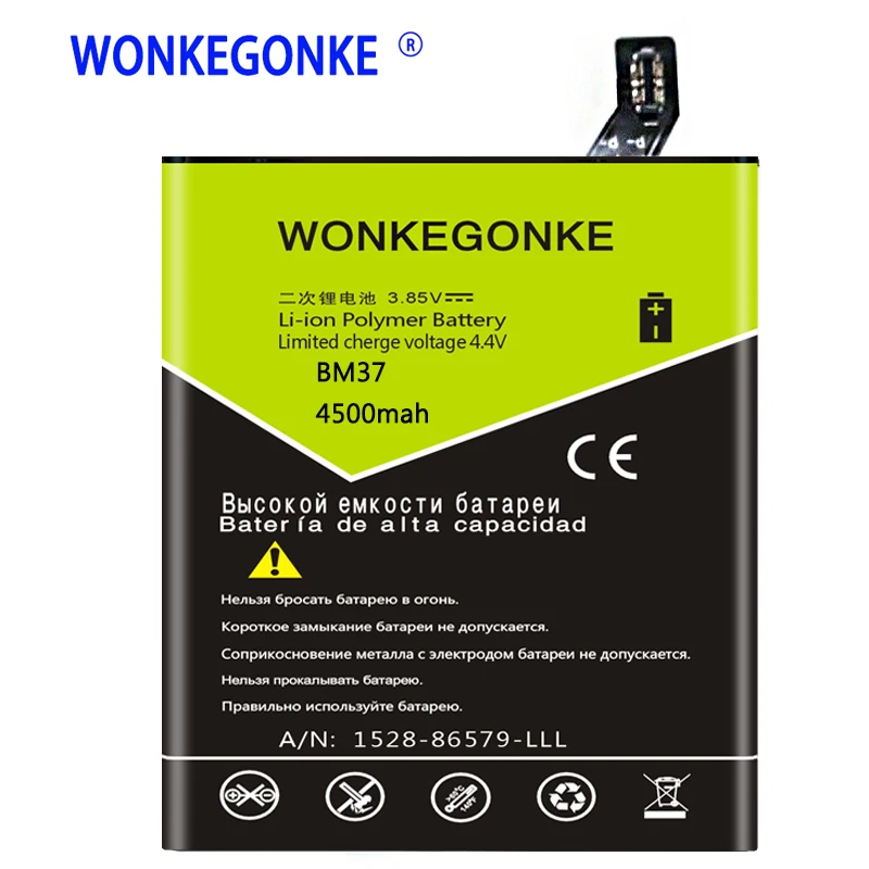 Аккумулятор WONKEGONKE BM37 для Xiaomi 5S plus Mi5s Plus Batterie Bateria | Мобильные телефоны и аксессуары
