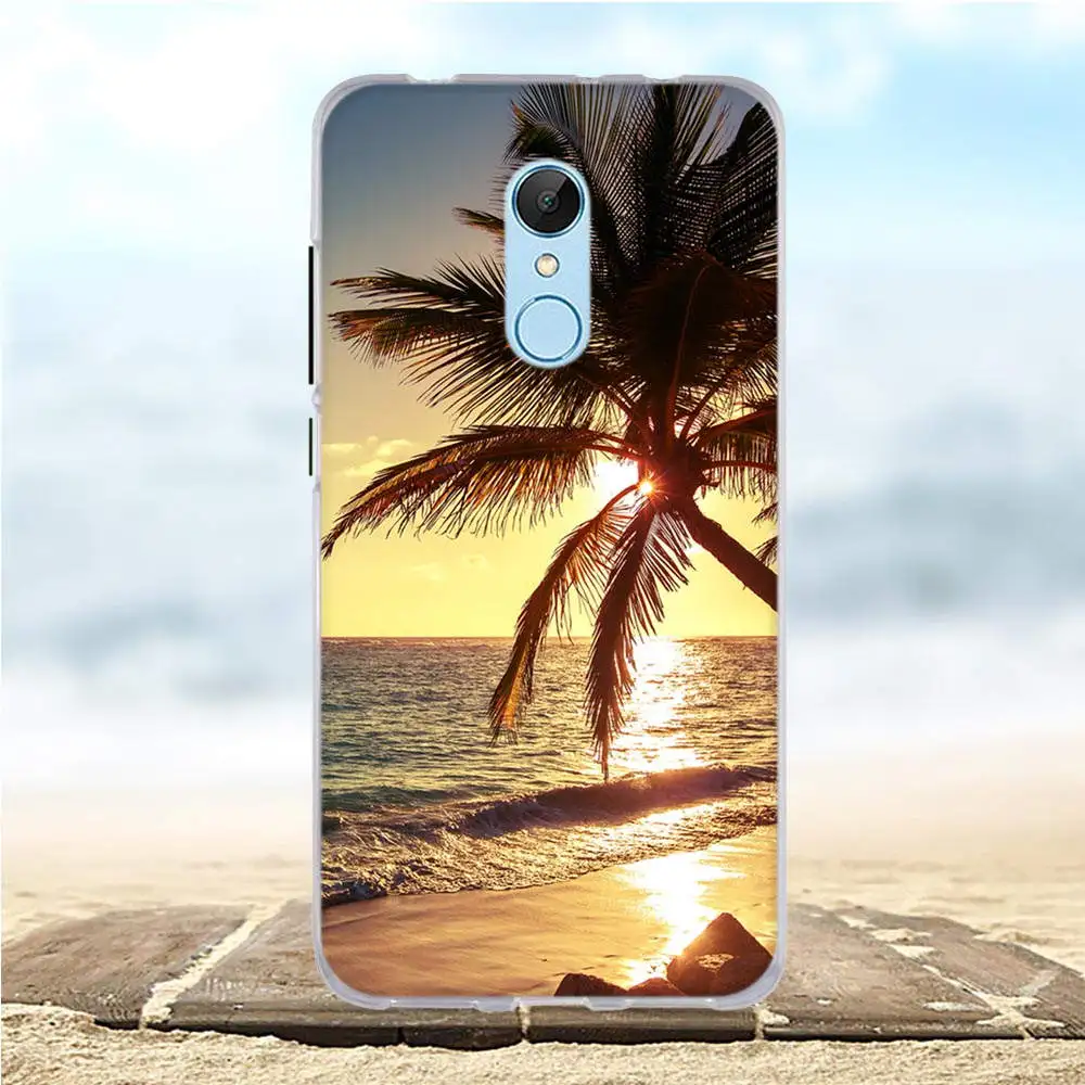 Для Funda Xiaomi Redmi 5 7 &quotчехол Цветочный Кот Обложка с рисунком для Чехол Милая