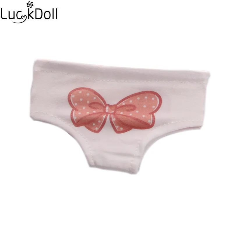 LUCKDOLL узорное нижнее белье подходит 18 дюймов Американский 43 см Детские аксессуары для кукол, игрушки для девочек, поколение, подарок на день рождения - Цвет: n904