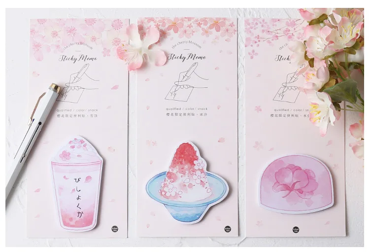 Cherry blossom серии стикер для заметок бумага для выпечки Стикеры для заметок блокнот-стикеры Наклейка канцелярские школьная бумага поставки