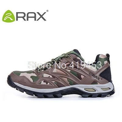 Camouflage Rax мужские ботинки для пешего туризма; сезон осень-зима; уличные спортивные треккинговые кроссовки; Мужские дышащие Нескользящие ботинки для альпинизма; D0618 - Цвет: Camouflage