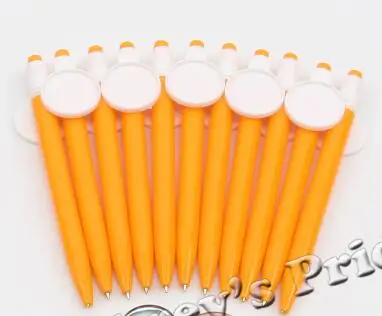 50Pcs Orange 50 шт. шариковая ручка белого, синего, розового, оранжевого, зеленого цвета без кнопки, материалы для поставки " 25 мм, профессиональный производитель значков - Цвет: 50Pcs Orange