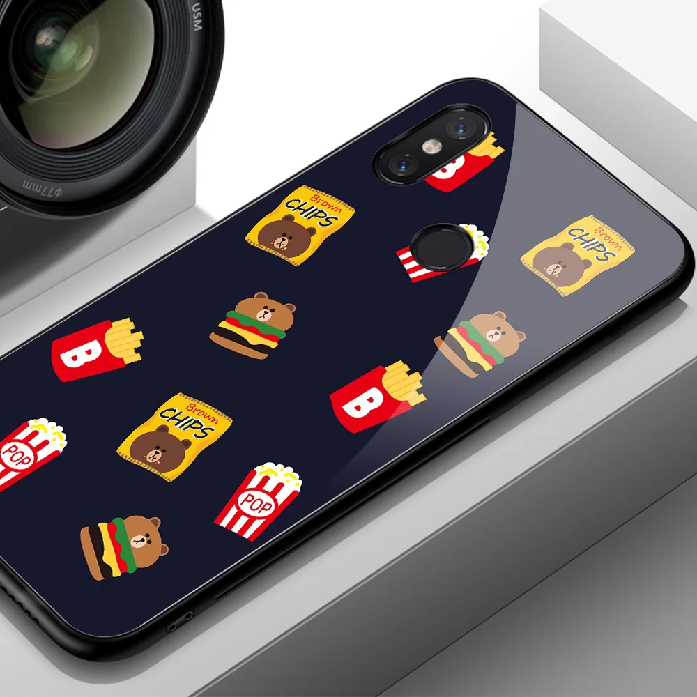FinderCase for case Xiaomi Mi 8 se Cute bear couple Hard Back Glass Phone cover for Mix 2 2s 3 case Xiaomi Mi 8 9 SE lite max 3